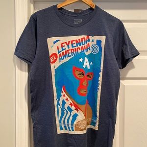 Marvel Lucha Libre Edition El Leyenda Americana (Captain America) Lg. SS T-Shirt